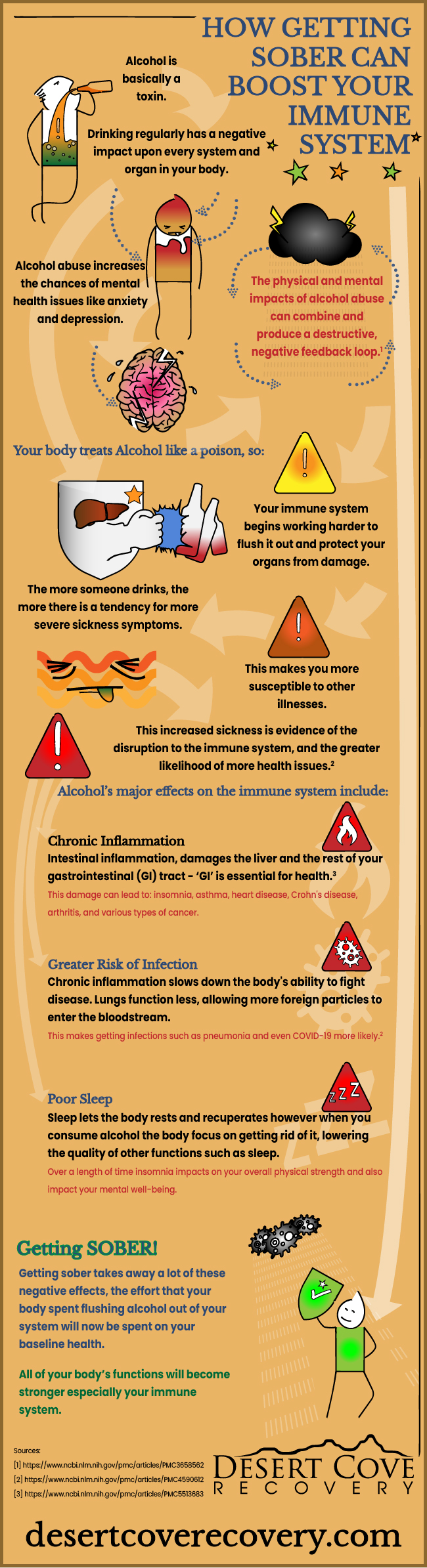 How Getting Sober Can Boost Your Immune System Infographic