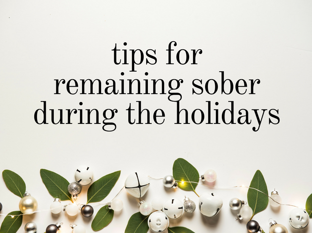 sober during holidays