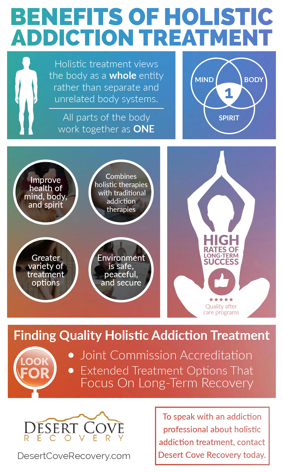 benefits of holistic addiction treatment infographic