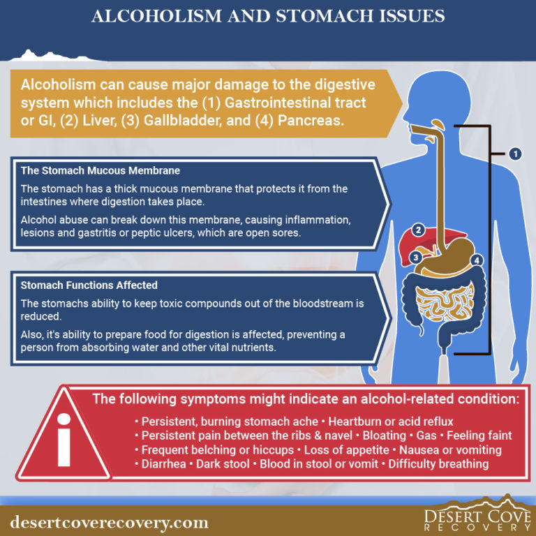 Alcoholism and Stomach Issues - Desert Cove Recovery